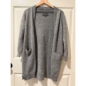 Sunday In Brooklyn Anthropologie Gray Cardigan Long Open Sweater S Cozy Grandpa